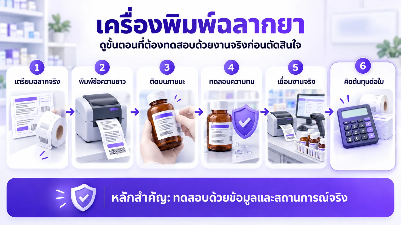 Flow เครื่องพิมพ์ฉลากยาแบบไหนเหมาะกับคลินิก เลือกอย่างไรก่อนซื้อ