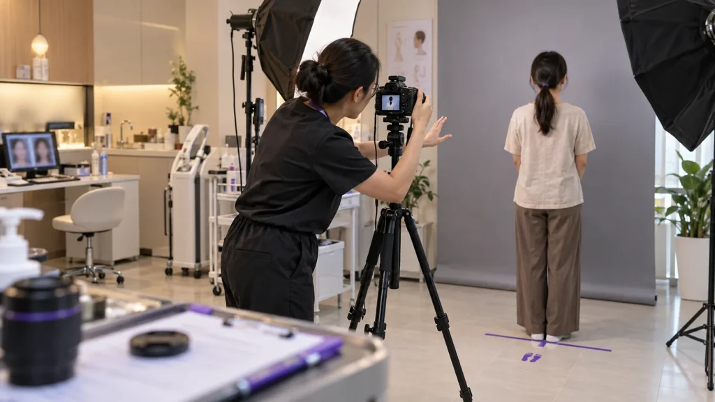 แบบฟอร์มบันทึกภาพก่อน–หลังทำหัตถการ คลินิกควรเก็บช่องอะไรบ้าง